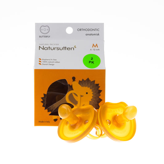 Natursutten Orthodontic Pacifier with Butterfly Shield (Set of Two) (Sale) - Blooming Baby
