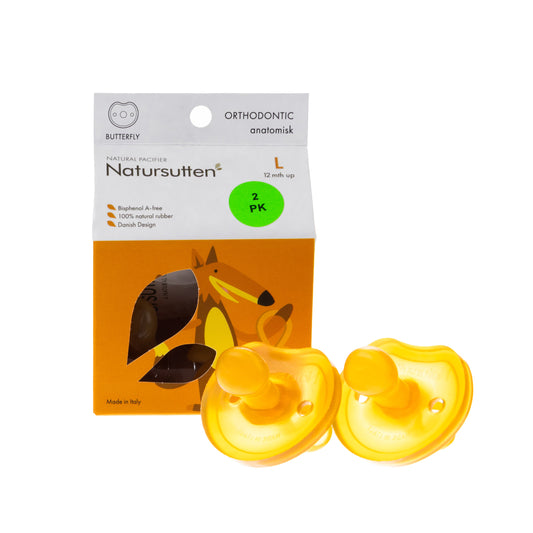 Natursutten Orthodontic Pacifier with Butterfly Shield (Set of Two) (Sale) - Blooming Baby