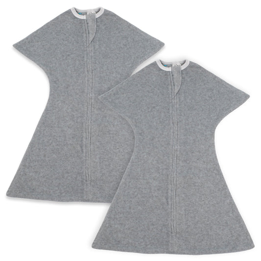 Sleeping Baby Classic Heather Zipadee-Zip Swaddle Transition - Fleece - Set of 2