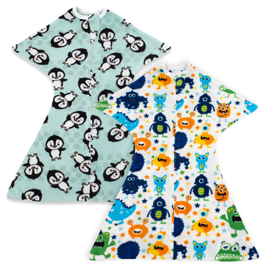 Sleeping Baby Winter Warmth #2 Zipadee-Zip Swaddle Transition - Fleece - Bundle of 2 - Blooming Baby