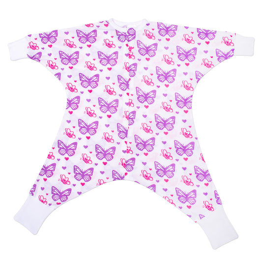 Sleeping Baby Butterflies Flying Squirrel Pajama - Lightweight