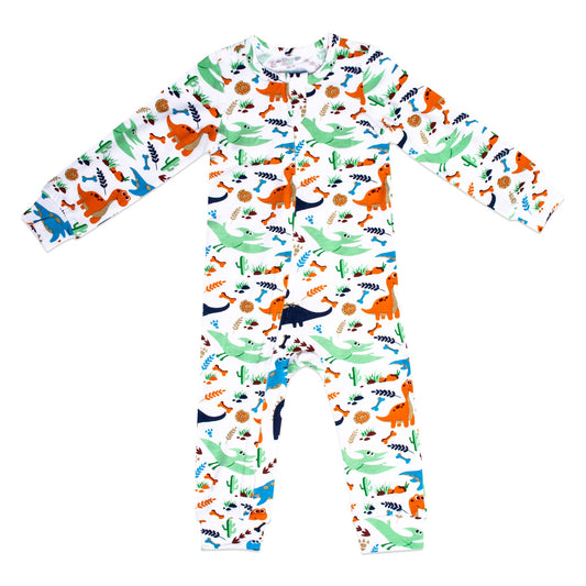Sleeping Baby Boy Dino One-Piece Pajama