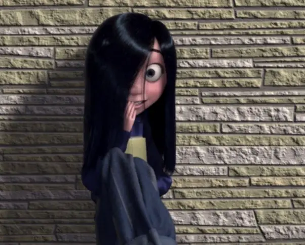 Why does Violet have black hair?
